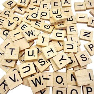 100 PCS Wood "Scrabble" Tiles